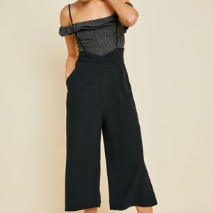 Cropped Suspender Jumpsuit NWT